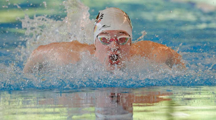 16 05 2026 Swimming 61 International Swimming Festival Nordbad DSW Darmstadt here WK114 A Final 100m Butterfly Bennet Rath 2007 SC Bodenteich Darmstadt Hessen Germany