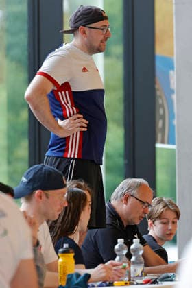 16 05 2026 Swimming 61 International Swimming Festival Nordbad DSW Darmstadt with overview Coach SG Frankfurt Marco Koch Darmstadt Hessen Germany