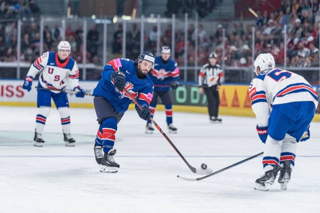 17 05 2026, Zurich, Swiss Life Arena, Ice Hockey World Championships Great Britain USA, 27 Cole Shudra Great Britain Zurich Swiss Life Arena Zurich Switzerland Copyright: xJustPictures.ch StefanxEmchx jp-de-StEm-DSC0046720260517