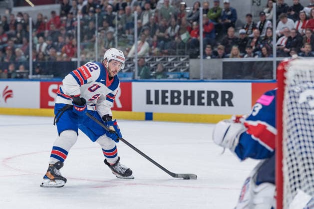 17 05 2026, Zurich, Swiss Life Arena, Ice Hockey World Championships Great Britain USA, 22 Isaac Howard United States Zurich Swiss Life Arena Zurich Switzerland Copyright: xJustPictures.ch StefanxEmchx jp-de-StEm-DSC0105820260517