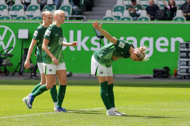 17 05 2026, xgrfx, Soccer Google Pixel Women Bundesliga, VfL Wolfsburg 1 FC Nürnberg v l Goal, Alexandra Popp to 1 0 VfL Wolfsburg DFL DFB REGULATIONS PROHIBIT ANY USE OF PHOTOGRAPHS as IMAGE SEQUENCES and or QUASI VIDEO Wolfsburg