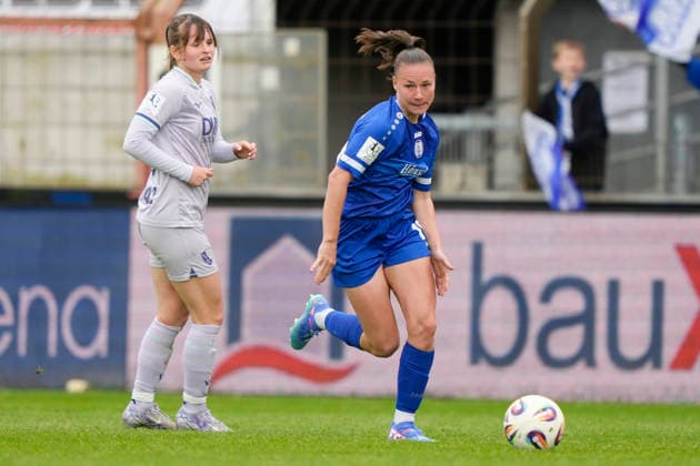17 05 2026, Hänsch Arena, Meppen, GER, Soccer, 2 Bundesliga, Women SV Meppen vs VfL Bochum, Lana Hubbeling SV Meppen 18 DFL REGULATIONS PROHIBIT ANY USE OF PHOTOGRAPHS AS IMAGE SEQUENCES AND OR QUASI VIDEO Meppen Lower Saxony Germany Hänsch Arena