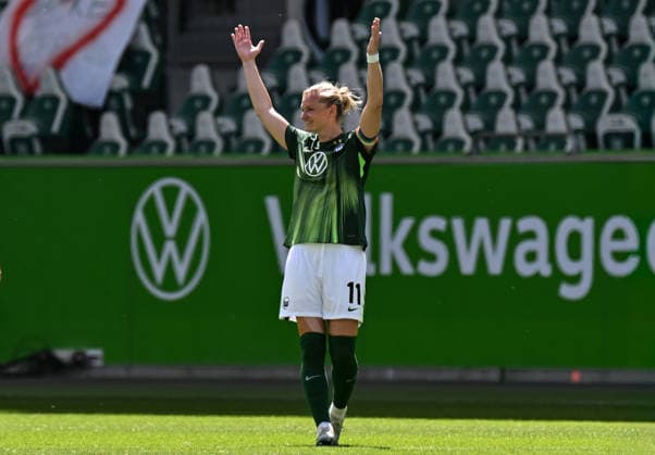 Soccer I Women I Season 2025 2026 I Bundesliga I Matchday 26 I VfL Wolfsburg 1 FC Nürnberg I 17 05 2026 Goal celebration Alexandra Popp 11, VfL Wolfsburg cheers after her goal for 2 0, farewell match Wolfsburg Volkswagen Arena Niedersachsen Germany Copyright: xLobeca InesxHähnelx