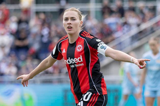 Google Pixel Womens Bundesliga Eintracht Frankfurt 1 FC Union Berlin, 17 05 2026 Laura Freigang Eintracht Frankfurt 10 celebrates her goal for 1 2, clipping, portrait portrait, Eintracht Frankfurt 1 FC Union Berlin, Frankfurt, Stadion am Brentanobad, 17 5 2026 Copyright: xBEAUTIFULxSPORTS Gawlikx