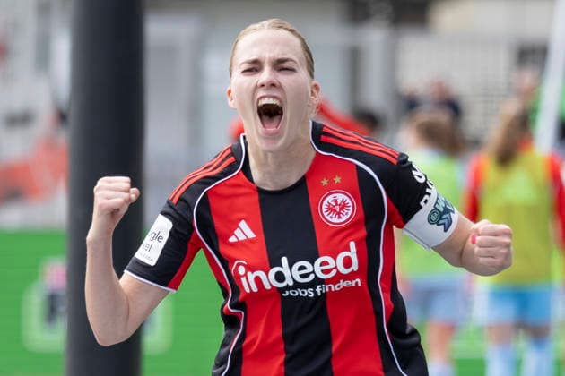 Google Pixel Womens Bundesliga Eintracht Frankfurt 1 FC Union Berlin, 17 05 2026 Laura Freigang Eintracht Frankfurt 10 celebrates her goal to equalize 2 2, clipping, portrait portrait, Eintracht Frankfurt 1 FC Union Berlin, Frankfurt, Stadion am Brentanobad, 17 5 2026 Copyright: xBEAUTIFULxSPORTS Gawlikx