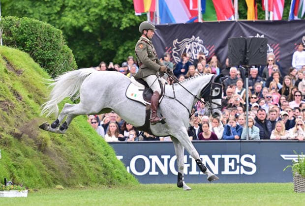 GER Al Shira aa German Jumping Dressage Derby Hamburg, Al Shira aa 95 German Jumping Derby 17 05 2026, GER Al Shira aa German Jumping Dressage Derby Hamburg, PAl Shira aa 95 German Jumping Derby presented by Melitta CSI4 Al Shira aa Derby Tour Final pictured Commandant Geof Currran on Hawthornhill am Wall nordphotoxGmbH xWitke nph00002