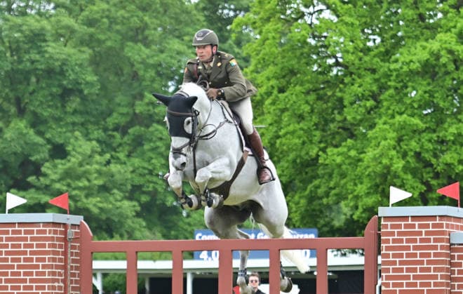 GER Al Shira aa German Jumping Dressage Derby Hamburg, Al Shira aa 95 German Jumping Derby 17 05 2026, GER Al Shira aa German Jumping Dressage Derby Hamburg, PAl Shira aa 95 German Jumping Derby presented by Melitta CSI4 Al Shira aa Derby Tour Final pictured Commandant Geof Currran on Hawthornhill nordphotoxGmbH xWitke nph00002