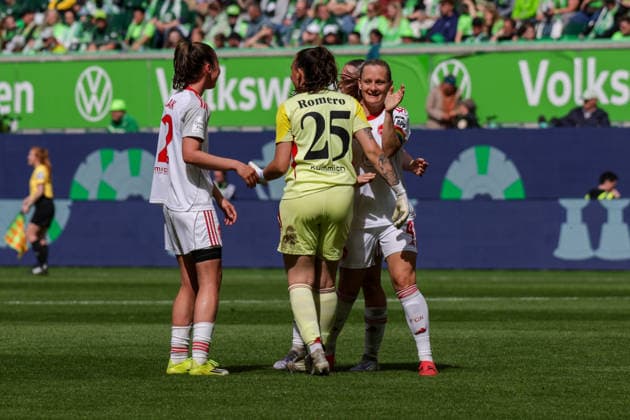 17 05 2026, xgrfx, Soccer Google Pixel Women Bundesliga, VfL Wolfsburg 1 FC Nürnberg v l Goal, Lourdes Romero to 2 1 1 FC Nürnberg DFL DFB REGULATIONS PROHIBIT ANY USE OF PHOTOGRAPHS as IMAGE SEQUENCES and or QUASI VIDEO Wolfsburg
