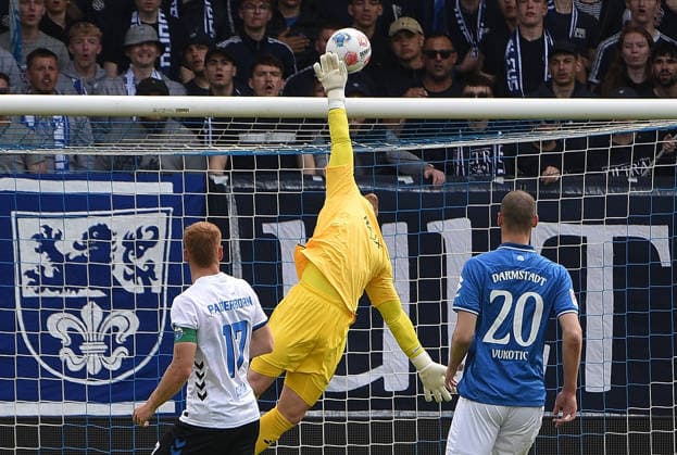 17 05 2026, xhbx, Soccer 2 Bundesliga, SV Darmstadt 98 SC Paderborn 07 v l Marcel Schuhen SV Darmstadt 98 DFL DFB REGULATIONS PROHIBIT ANY USE OF PHOTOGRAPHS as IMAGE SEQUENCES and or QUASI VIDEO Darmstadt