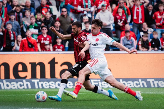 2 Bundesliga Hannover 96 vs 1 FC Nürnberg, 17 05 2026 Waniss Taïbi Hannover 96, 26 vs Javier Fernandez 1 FC Nürnberg, 20 Football, 2 Bundesliga, 34 Matchday Hannover 96 vs 1 FC Nürnberg on 17 05 2026 at Heinz von Heiden Arena, Hannover DFL REGULATIONS PROHIBIT ANY USE OF PHOTOGRAPHS AS IMAGE SEQUENCES AND OR QUASI VIDEO Copyright: xBEAUTIFULxSPORTS Tonhäuserx