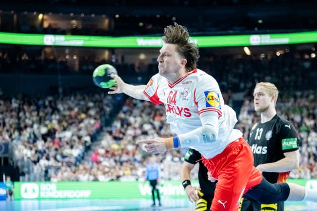 Dortmund 17 05 2026, Handball, Men, International match, Germany Denmark Lasse Kjaer Moller Denmark, 64 on goal throw