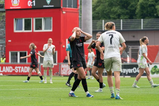 LEVERKUSEN, GERMANY - MAY 17: Cornelia Kramer (7 Bayer 04 Leverkusen) in action during the Google Pixel Frauen-Bundesliga match between Bayer 04 Leverkusen and SV Werder Bremen at Ulrich-Haberland-Stadion on May 17, 2026 in Leverkusen, Germany. (Photo by Qianru Zhang Press Photo) Copyright: xQianruxZhang SPPx Sportspressphoto_SPR148658