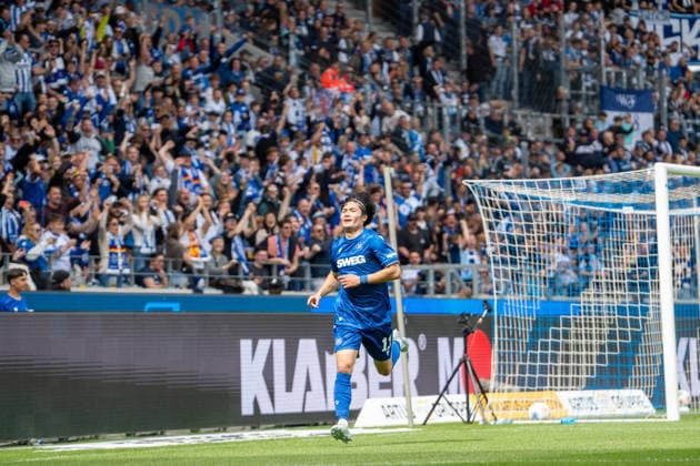 17 05 2026, xdaymx, Soccer 2 Bundesliga, Karlsruher SC VfL Bochum, Goal celebration of Shio Fukuda Karlsruher SC to 1 1 DFL DFB REGULATIONS PROHIBIT ANY USE OF PHOTOGRAPHS as IMAGE SEQUENCES and or QUASI VIDEO Karlsruhe