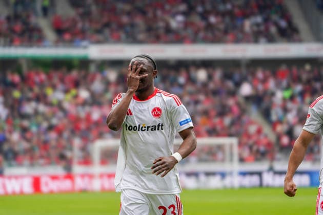 Germany Soccer 2 Bundesliga 2025 2026, Matchday 34 Hannover 96 vs 1 FC Nuremberg Heinz von Heiden Arena Stadion Hannover Goal and goal celebration for Mohamed Alë Zoma Mohamed Ali Zoma 1 FC Nuremberg, 23 Hannover Copyright: xAymanxAlahmedx