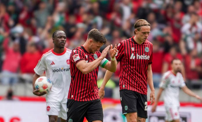Germany Soccer 2 Bundesliga 2025 2026, 34 Matchday Hannover 96 vs 1 FC Nürnberg Heinz von Heiden Arena Stadion Hannover Joy, emotions, jubilation Enzo Leopold Hannover 96, 8 Stefan Teitur ÖžorÃ°arson Stefan Teitur Thordarson Hannover 96, 23 Hannover Copyright: xAymanxAlahmedx