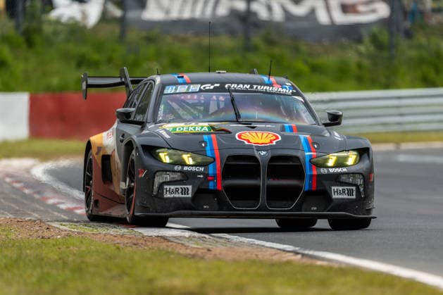 The BMW M3 Touring 24h with starting number 81 from the BMW M Motorsport team with drivers Jens Klingmann, Ugo de Wilde, Connor de Phillippi and Neil Verhagen will drive on the Nordschleife of the Nürburgring Nürburg Rhineland-Palatinate Germany during the 24h race.