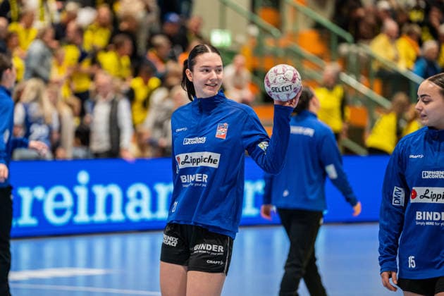 HSG Blomberg Lippe GER vs Borussia Dortmund GER Handball, 1 Handball Bundesliga Women, Final, Match 1, 17 5 2026, Season 2025 2026, Dortmund Nuria Bucher HSG Blomberg Lippe, 21 at Aufwearmen Dortmund Sporthalle Wellinghofen Germany