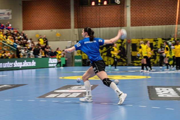 HSG Blomberg Lippe GER vs Borussia Dortmund GER Handball, 1 Handball Bundesliga Women, Final, Match 1, 17 5 2026, Season 2025 2026, Dortmund Nuria Bucher HSG Blomberg Lippe, 21 at Aufwearmen Dortmund Sporthalle Wellinghofen Germany