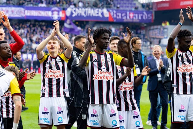 VIENNA, AUSTRIA - 17 MAY 2026: Image shows the celebration of LASK during Austrian Bundesliga: FK Austria Wien vs LASK at Generali-Arena on 17 05 2026 in Vienna, Austria. Austria Copyright: xFröhlichxPascalx