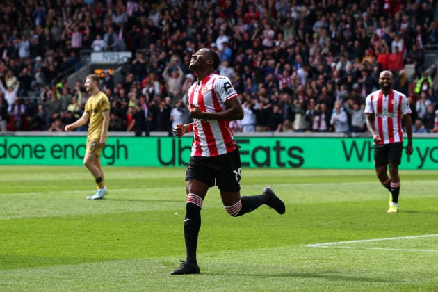Premier League: Brentford v Crystal Palace LONDON, UK - 17th May 2026: Dango Ouattara of Brentford celebrates scoring his side s first goal during the Premier League match between Brentford FC and Crystal Palace FC at Gtech Community Stadium London Gtech Community Stadium England United Kingdom Copyright: xCraigxMercerx xPeakxActionxPhotosx