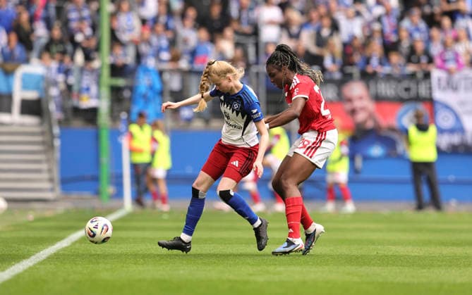 Photo Jacqueline DÖNGES HSV vs Edna IMADE Bayern Soccer Pixel Bundesliga Women 26 Matchday on Sun 17 05 2026 Hamburger SV FC Bayern Munich