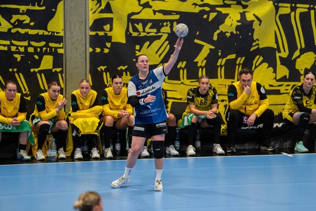 HSG Blomberg Lippe GER vs Borussia Dortmund GER Handball, 1 Handball Bundesliga Women, Final, Match 1, 17 5 2026, Season 2025 2026, Dortmund Diana Magnusdottir HSG Blomberg Lippe, 07 at match setup Dortmund Sporthalle Wellinghofen Germany