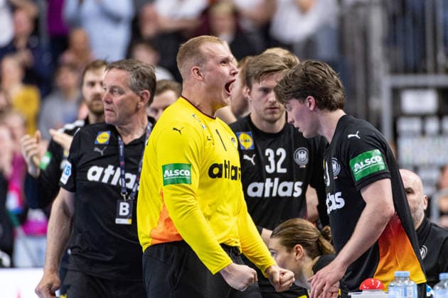 Mens Handball International Match, Germany Denmark May 17, 2026 David Spaeth Germany Germany, 1 , Mens Handball International Match, Germany Denmark May 17, 2026 Copyright: xBEAUTIFULxSPORTS Erlhofx