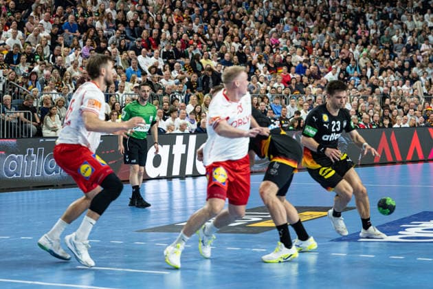 Mens Handball International Match, Germany Denmark May 17, 2026 Renars Uscins Germany Germany, 23 , Mens Handball International Match, Germany Denmark May 17, 2026 Copyright: xBEAUTIFULxSPORTS Erlhofx