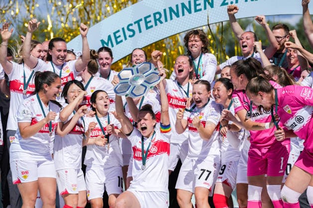 Football, Women, 2nd BL, VfB Stuttgart celebrates championship and promotion