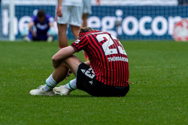 Hannover, Germany 17 May 2026 2 BL 2025 2026 Sp 34 Hannover 96 vs 1 FC Nürnberg In the picture Stefan Teitur Thordarson HAN is unhappy on the pitch DFL DFB regulations prohibit any use of photographs as image sequences and or quasi video Heinz von Heiden Arena Niedersachsen Copyright: xFotostandx xKruczynskix
