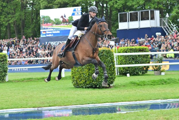 GER Al Shira aa German Jumping Dressage Derby Hamburg, Al Shira aa 95 German Jumping Derby 17 05 2026, GER Al Shira aa German Jumping Dressage Derby Hamburg, PAl Shira aa 95 German Jumping Derby presented by Melitta CSI4 Al Shira aa Derby Tour Final in picture 2 place for Simon Heineke GER on Cordillo 3 at Wassergraben nordphotoxGmbH xWitke nph00002