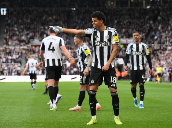 William Osula of Newcastle United celebrates scoring their second goal with a Michael Jackson tribute Newcastle United v West Ham United, Premier League, Football, St James Park, Newcastle, UK - 17 May 2026Newcastle St James Park United Kingdom EDITORIAL USE ONLY No use with unauthorised audio, video, data, fixture lists, club league logos or live services. Online in-match use limited to 120 images, no video emulation. No use in betting, games or single club league player publications.  Copyright: xRichardxLee Shutterstockx 16877466ak