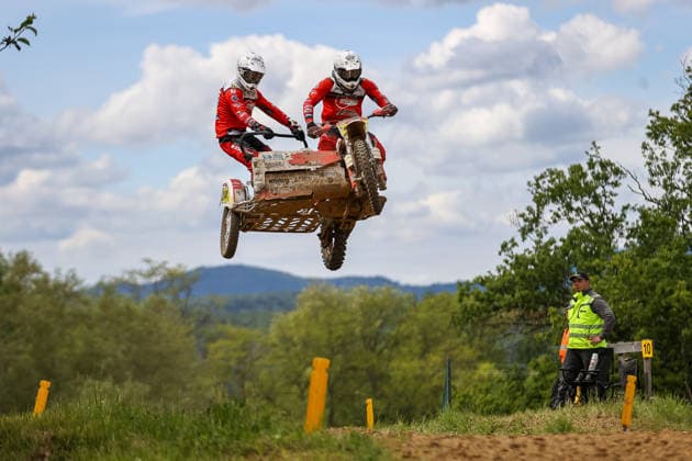Leon Hofmann and Leon Freygang DEU 244 VMC MEGA , Germany, Motorsport, ADAC Motocross Schopfheim 2026, DMX Sidecar German Championship, 1 round, 17 05 2026, Schopfheim Motocross Race Track Germany Copyright: xGrantxHubbsx