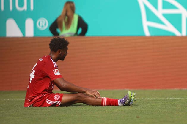 Elias Egouli Fortuna Düsseldorf is disappointed during the 2 Bundesliga match between SpVgg Greuther Fürth and Fortuna Düsseldorf, Sportpark Ronhof Thomas Sommer on May 17, 2026 in Fürth, Germany Photo by Oliver Kaelke DeFodi Images Elias Egouli Fortuna Düsseldorf looks dejected during the 2 Bundesliga match between SpVgg Greuther Fürth and Fortuna Düsseldorf at Sportpark Ronhof Thomas Sommer on May 17, 2026 in Fürth, Germany Photo by Oliver Kaelke DeFodi Images Photo by Oliver Kaelke DeFodi Images