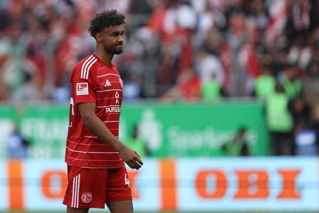 Elias Egouli Fortuna Düsseldorf is disappointed during the 2 Bundesliga match between SpVgg Greuther Fürth and Fortuna Düsseldorf, Sportpark Ronhof Thomas Sommer on May 17, 2026 in Fürth, Germany Photo by Oliver Kaelke DeFodi Images Elias Egouli Fortuna Düsseldorf looks dejected during the 2 Bundesliga match between SpVgg Greuther Fürth and Fortuna Düsseldorf at Sportpark Ronhof Thomas Sommer on May 17, 2026 in Fürth, Germany Photo by Oliver Kaelke DeFodi Images Photo by Oliver Kaelke DeFodi Images