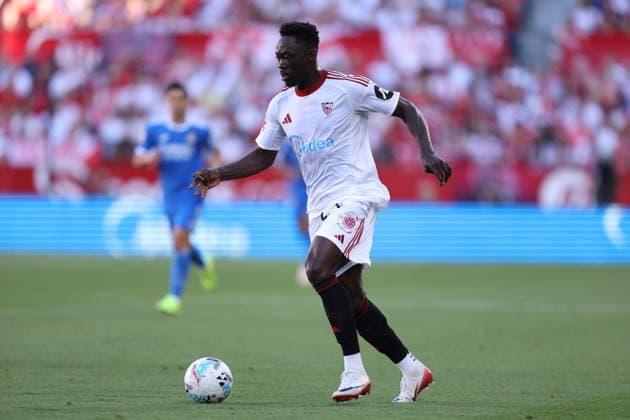 ESP LaLiga EA Sports Sevilla FC v Real Madrid Akor Jerome Adams of Sevilla in action during LaLiga EA Sports, between Sevilla FC v Real Madrid played at Ramon Sanchez Pizjuan Stadium, Sevilla on May 17th, 2026 in Spain Sevilla Spain Futbol Copyright: xRafaelxRomanx xAgenciaxLOFx