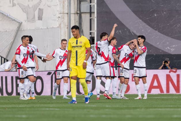 ESP Rayo Vallecano v Villarreal Spanish LaLiga Rayo Vallecano Team celebrating a goal during the Spanish LaLiga match, between Rayo Vallecano an Villarreal played at Vallecas Stadium on May 17, 2026 in Madrid Spain Madrid Spain ESP Rayo Vallecano v Villarreal Spanish LaLiga Copyright: xHugoxJimenezx xAgenciaxLOFx