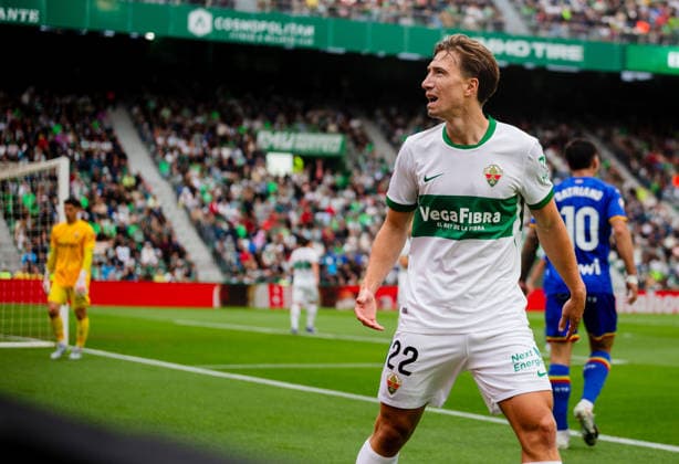 ESP Elche v Getafe LALIGA Affengruber of Elche CF during the LALIGA EASPORTS match, Round 37, between Elche and Getafe, played at Martinez Valero on May 17, 2026 in Elche Spain Elche Spain Football Copyright: xHugoxIzquierdox xAgenciaxLOFx