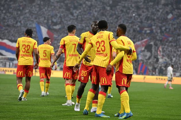 Football : Olympique Lyonnais v Racing LENS - French ligue 1- 17 05 2026 SAID Wesley of Lens scoring goal during the French ligue 1 match between Olympique Lyonnais and Racing Lens at Groupama Stadium Decines Charpieu Lyon on May 17, 2026 , France LYONFrance  Copyright: xMouradxAllilix