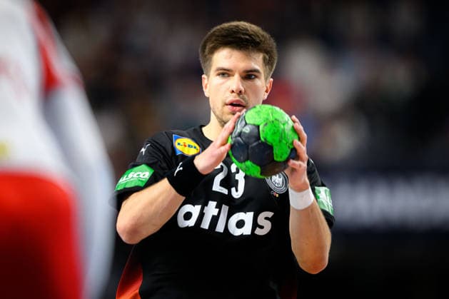 Koeln Handball Laenderspiel Germany Denmark Renars Uscins Germany Koeln Lanxess Arena Germany