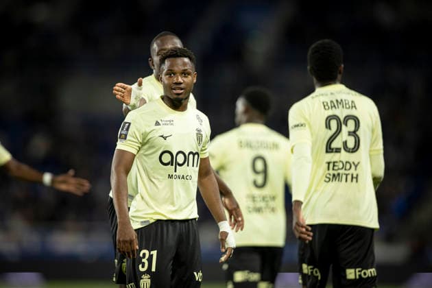 FOOTBALL : Racing de Strasbourg vs AS Monaco FC - Ligue 1 McDonald s - 17 05 2026 Joie des joueurs de l equipe de AS Monaco FC apres le but de Fati Vieira Anssumane 31 (AS Monaco)  Copyright: xelyxandroxcegarrax