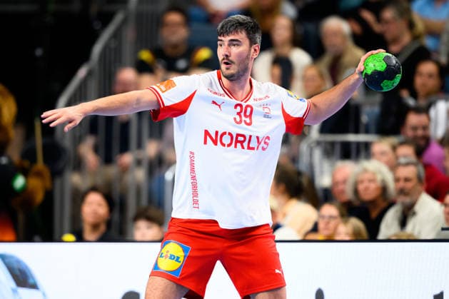 Koeln Handball Laenderspiel Deutschland Daenemark Daenemarks Jacob Ellegard Lassen Koeln Lanxess Arena Germany