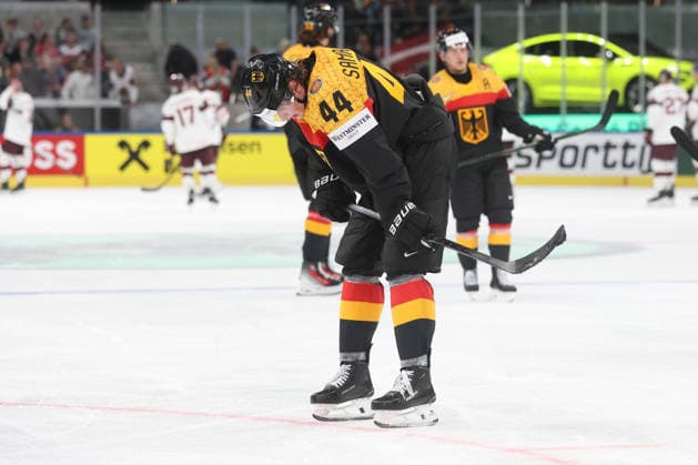17 05 2026 Swiss Life Arena Zuerich , SWITZERLAND, Men IIHF World Championship Zurich 2026 Group A Germany Latvia Joshua Samanski GER disappointed after the game