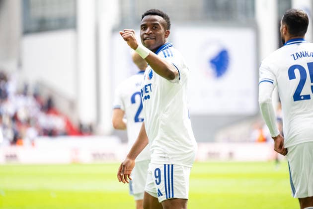 FC Copenhagen v Randers FC, 3F Superliga football, Copenhagen, Denmark Copenhagen, Denmark. 17th, May 2026. Youssoufa Moukoko (9) of FC Copenhagen scores for 2-0 during the 3F Superliga match between FC Copenhagen and Randers FC at Parken in Copenhagen. Denmark, Copenhagen  Copyright: xGonzalesxPhoto TobiasxJorgensenx