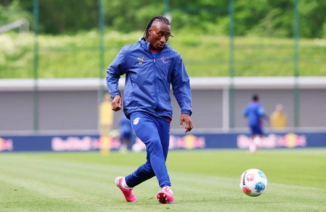 RB Leipzig Training Bundesliga Leipzig, 14 05 2026, Training Center Cottaweg, Soccer Bundesliga , RB Leipzig Training , In the picture Yan Diomande 49, RB Leipzig , Picture Point