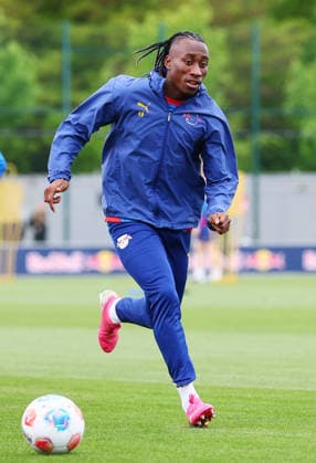 RB Leipzig Training Bundesliga Leipzig, 14 05 2026, Training Center Cottaweg, Soccer Bundesliga , RB Leipzig Training , In the picture Yan Diomande 49, RB Leipzig , Picture Point