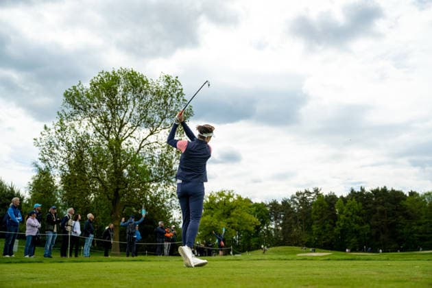 Amundi German Masters - Fourth Round Luna Sobron Galmes of Spain tees off on the 5th hole during the final round of the Amundi German Masters at Green Eagle Golf Courses in Hamburg, Germany, on May 17, 2026. Hamburg Germany  Copyright: xAndyxAstfalckx originalFilename:astfalck-amundige260518_npQyd.jpg