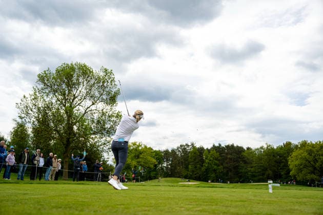 Amundi German Masters - Fourth Round Laura Fuenfstueck of Germany drives from the tee of the 5th hole during the final round of the Amundi German Masters at Green Eagle Golf Courses in Hamburg, Germany, on May 17, 2026. Hamburg Germany  Copyright: xAndyxAstfalckx originalFilename:astfalck-amundige260518_npqvd.jpg