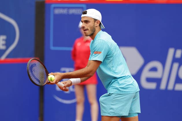 2026 05 18, xFSx, Bitpanda Open Hamburg ATP500, mens tennis tournament in Hamburg , Am Rothembaum in Hamburg , Francisco Cerundolo ARG makes a serve Copyright: HMBxMedia FernandoxSoares