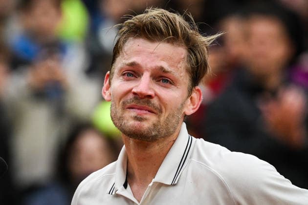 May 18, 2026, Paris, France, France: David GOFFIN of Belgium celebrates his victory during the first qualifying day of the Roland-Garros 2026, French Open 2026, Grand Slam tennis tournament at Roland-Garros Stadium on May 18, 2026 in Paris, France. Paris France - ZUMAm308 20260518_zsp_m308_045 Copyright: xMatthieuxMirvillex